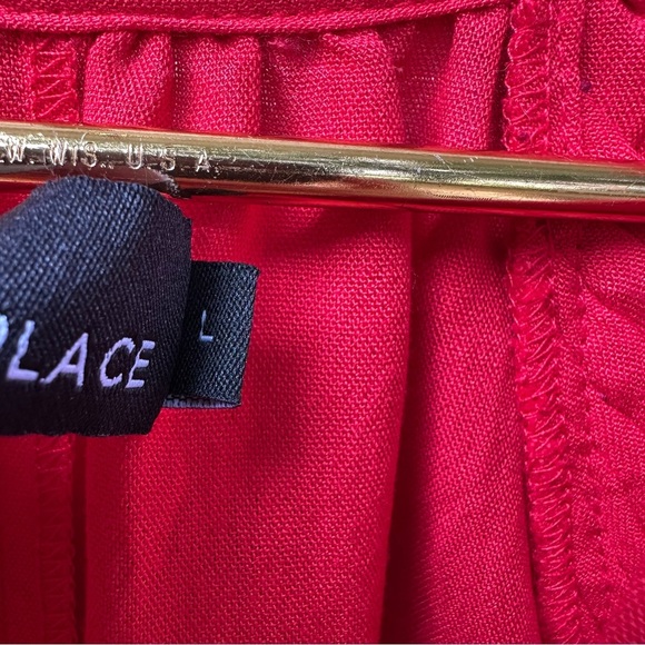 Pomander Place Parker Dress Poppy Red Puff Sleeve Smocked Cotton Blend - Picture 7 of 13